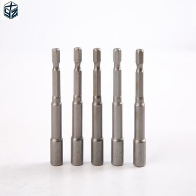 6mm*65mm*5PC CRV Material 6.35 Hexagônico Drayver de Nozes Magnéticas Conjunto para aperto preciso