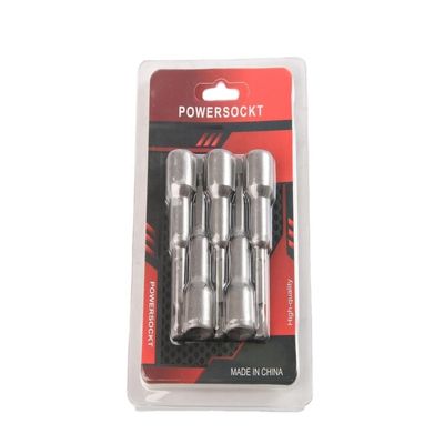 Material não classificado CRV 6.35 Hexagon 10mm*65mm*5PC Strong Magnetic Nut Driver Set