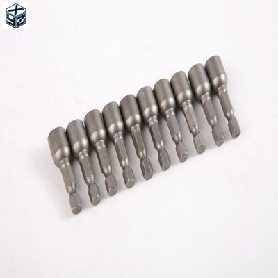 1/4in Drive Tamanho CRV Material 6.35 Hexagon 9mm*42mm*10PC Forte driver de porca magnética