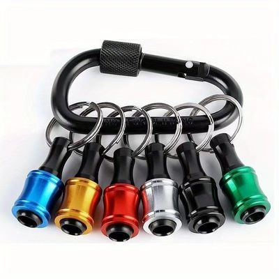 Acabamento de óxido preto 6pcs liberação rápida 1/4 polegada hex haste chave de fenda porta-bits