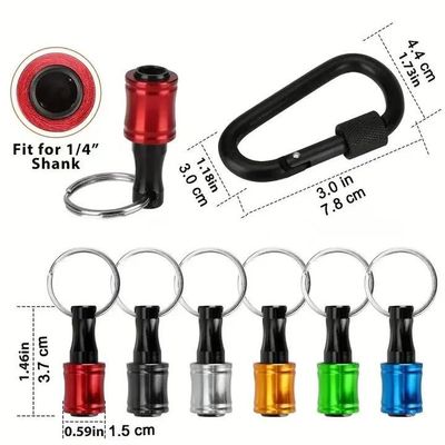 Acabamento de óxido preto 6pcs liberação rápida 1/4 polegada hex haste chave de fenda porta-bits