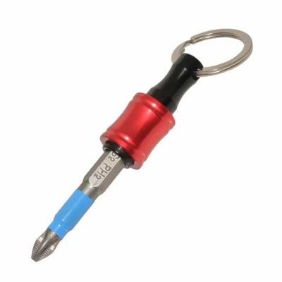 Acabamento de óxido preto 6pcs liberação rápida 1/4 polegada hex haste chave de fenda porta-bits