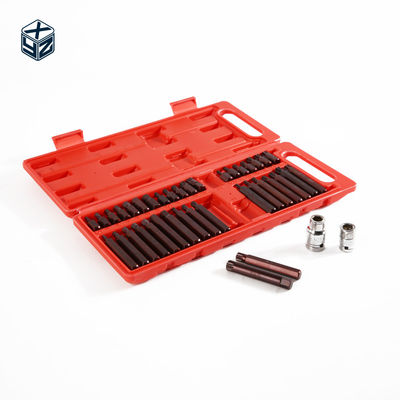 Grade industrial 40 peças em conjunto com material vermelho S2 e caixa de plástico de acabamento natural