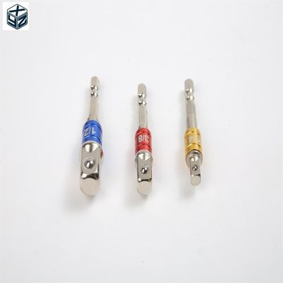 CRV Cromo Vanádio Aço Prata 1/4' 54' MM Adaptador Universal Socket