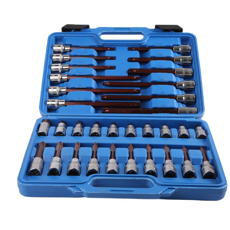 S2 Material personalizado 32pcs T Tipo Bit Socket Set 55MM a 200MM