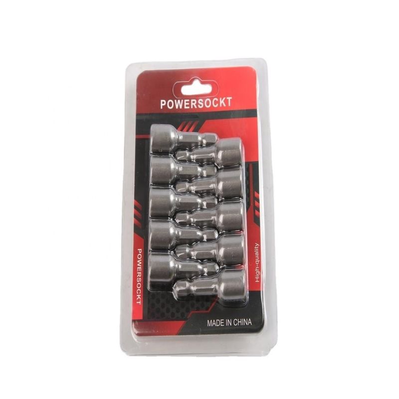 6.35 hexágono 8mm*42mm*10PC CRV driver de porca magnética com características magnéticas fortes