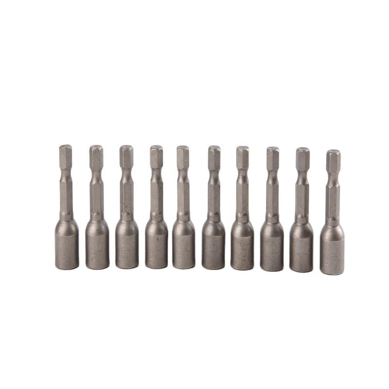 1/4in Drive Tamanho CRV Material 6.35 Hexagon 9mm*42mm*10PC Forte driver de porca magnética