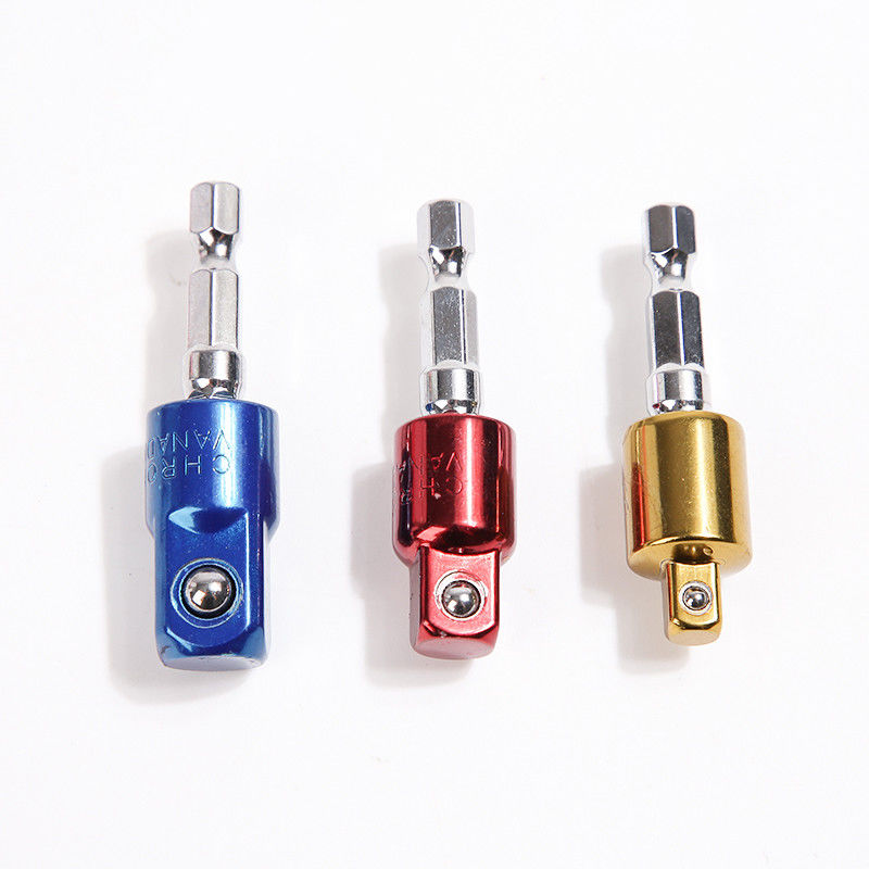 Ferramentas de mão e elétricas 1/4' 54mm Material CRV Colorido Adaptador Universal Socket