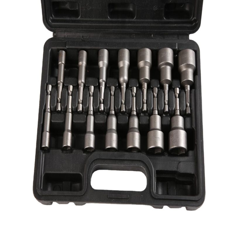ODM 14 pcs 2.5 &quot;Metric Magnético Quick-Change Hex Shank Nut Driver Set Set Socket Set de impacto