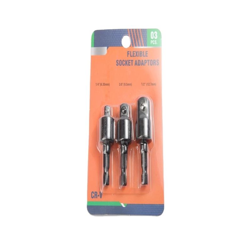 Conjunto de adaptador de tomada universal CRV preto de aço cromino vanádio com bolhas